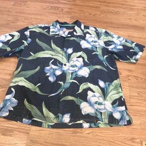 Tommy Bahama shirt Button down 100% silk large